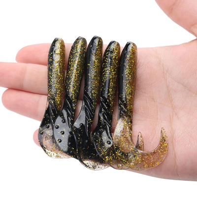 China Soft Paddle Tail 5pcs/box Paddle Tail Swimbait Shake Baits Fishing Lures, Plastic Soft Lure Fishing Tackle for sale