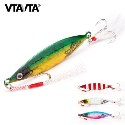 China Luminous 3D Eyes Quality Hooks Fishing Tackle Baits Lure Jig Metal Hard Fishing Lures for sale