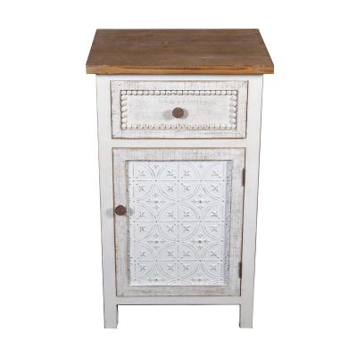 China Traditional living room cabinet with door and drawer OEM traditional rustic storage cabinet furniture nightstand cabinet for sale