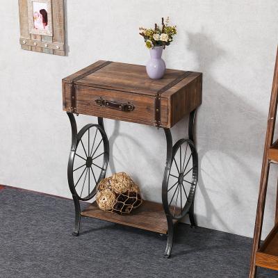 China Traditional Living Room Accent Table Home Decor Hand Crafted Wood And Metal for sale