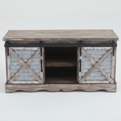 China TRADITIONAL STORAGE DOORS COFFEE TABLE STORAGE WOOD SHELF COFFEE TABLE for sale