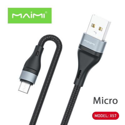 China MP3/MP4 Player Maimi X57 Fishtail Nylon Braided Super 5A Data Charging Cable - MICRO for sale