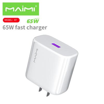 China Mobile Phone/Ipad/Camera/PDA/MP3 Maimi R7 for Android Smartphone 65W Fast Charger FOR HUAWEI OPPO VIVO, for iPhone Super 2A Charger Wall Adapter for sale