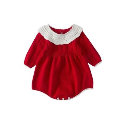 China 2021 Autumn Korean New Arrival Long Sleeve Overalls Baby Knitted Cotton Rompers Baby Casual Clothes for sale