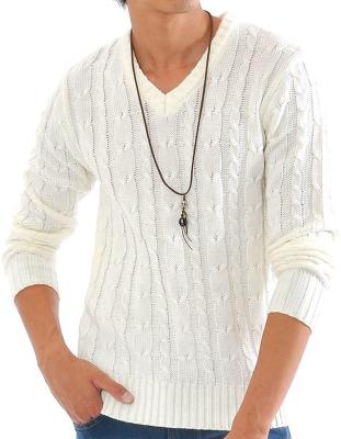 China 2020 Anti-Wrinkle Men's Classic Multi Waist Cable Pullover Male V-Neck Long Sleeves Casual Man Clothes for sale