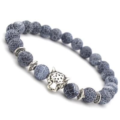 China CLASSIC Hot-selling High Quality Leopard Key Bracelet Beads Stylish Men's Beaded Bracelets for sale