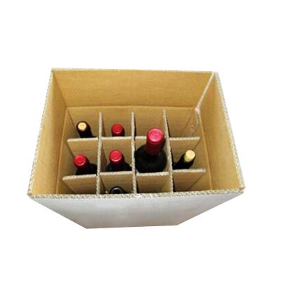 China Custom Recyclable 12 Bottle Corrugated Wine Mailing Box With Dividers for sale