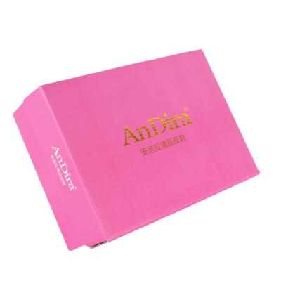 China Recyclable Custom Logo FoldablePink Wig Hair Salon Eyelash Jewelry Paper Baby Packaging Shoes Box Cardboard for sale