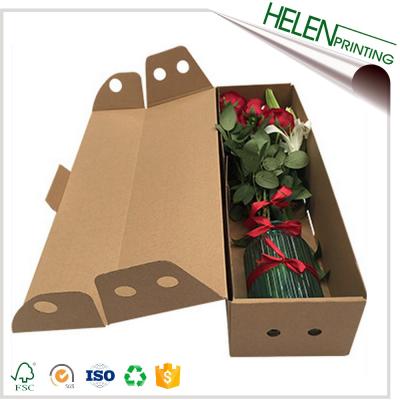 China Recyclable Custom Printed Paper Corrugated Packaging Box Flowers for sale