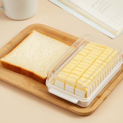 China Freshness Preservation Household Kitchen Cooking Tools Butter Cut Storage Box Sealed Rectangle Crisper Box for sale