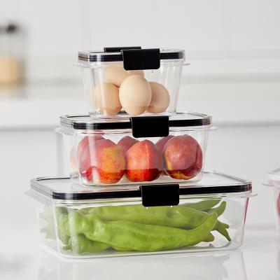 China Dropshipping- 2800ml Viable Clear Plastic Container Kitchen Food Storage Boxes Container Set Food Containers With Lids For Organization for sale