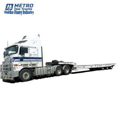 China Other trailers haul truck forklift metro 50 ton low bed flatbed truck trailer for sale for sale