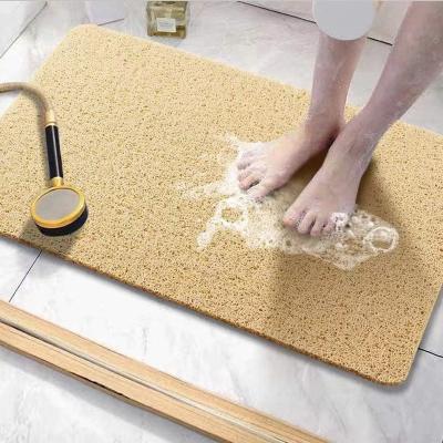 China Bath Shower Tub Mat Non Slip Comfort Bathtub Rug Soft Textured PVC Loofah Bathroom Mat Stocked for sale