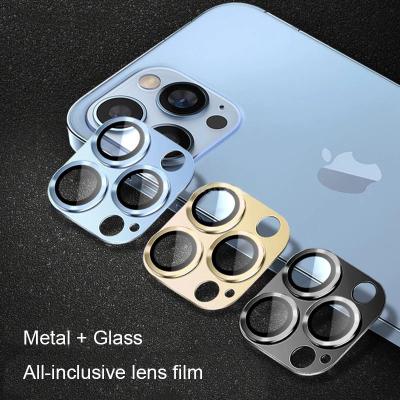 China Anti-scratch For iPhone 13 12 Pro Max Mini Camera Protector Film Aluminum Alloy Full Cover Lens Tempered Glass For Apple Accessories for sale