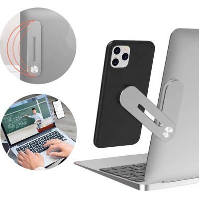 China Mount Magnetic Clip Side Mount Phone Fixed Clip on Flat Slim Laptop Monitor Cell Phone Holder for Macbook for iPhone Laptop for sale