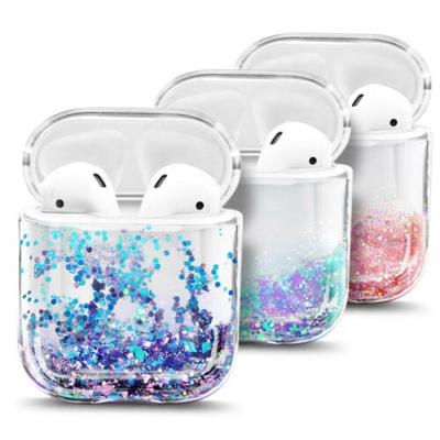 China Liquid Quicksand Glitter Case Designed For Airpods Pro Sparkle Quicksand Floating Cute Silicone For Airpods 1 23 for sale