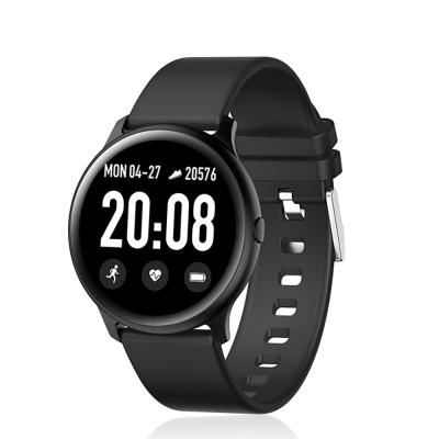 China MP3 Slim Heart Rate Monitoring Round Waterproof Multi-Sport Smartwatch Blood Pressure Men Ladies Body Playback Smart Watch KW19 for sale