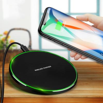 China 2020 New Arrival Mobile Phones OEM 10W Ultra Thin Wireless Charger Fast Wireless Charger For iPhone X XS Max Mobile Phone Charger for sale