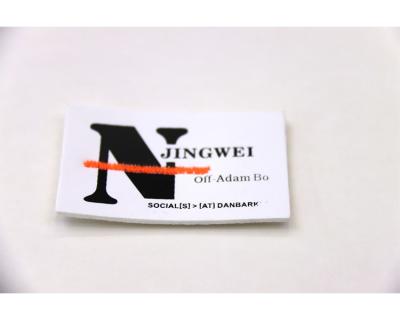 China Sustainable Custom White Label Printed Leather Labels For Clothing for sale