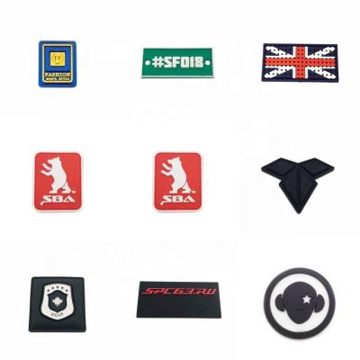 China DFA Name 3d Eco-friendly Custom Rubber Soft PVC Silicone Soft Patches For Clothing for sale