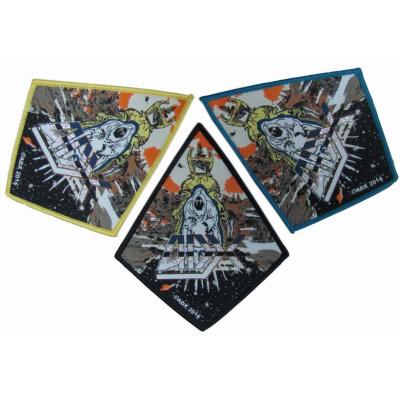 China Other DFA Custom Woven Patches Pitch Fabric Woven Patch Sew - On for sale