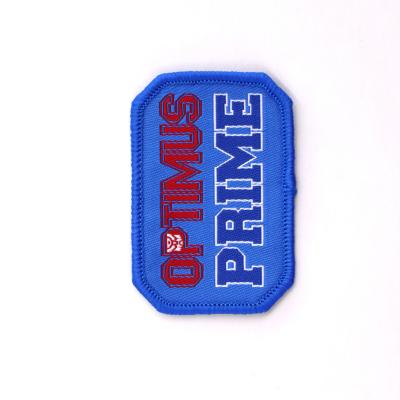 China DFA Sustainable Iron On Patches Logo Patch Woven Label Custom Woven Patch For Nothing for sale