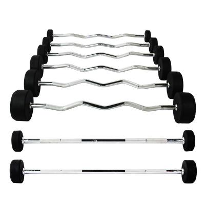 China Bodybuilding Long Straight Bar or Rubber Coated Long Loop Bar Dumbbell for sale