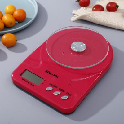 China With Tray Portable Digital Kitchen Scale LED Scale Food Measuring Weight Electronic Cooking Scale for sale