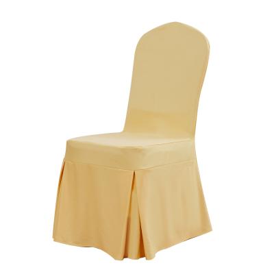 China Simple Wholesale Custom Size Spandex Solid Color Wedding Chair Cover for sale