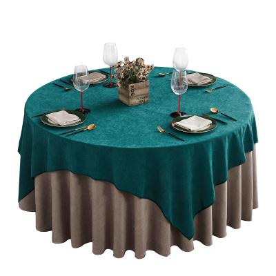 China Wholesale CLASSIC round restaurant banquet solid color wedding table cloth large dining table hotel tablecloth for sale