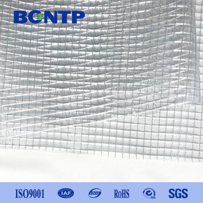 China 1000D transparant Mesh Fabric-de Dekkingsgeteerd zeildoek Wit Mesh For Greenhouse van pvc Te koop