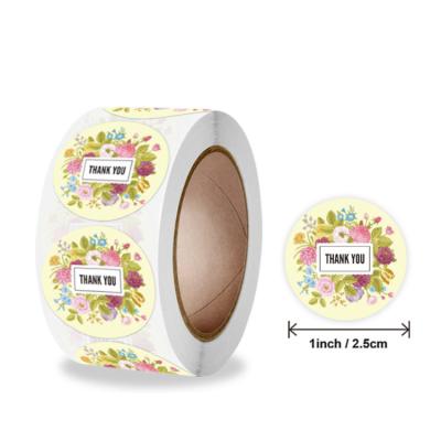 China Waterproof Wholesale Custom Logo Printing THANK YOU Cookie Packaging Label Sticker Vinyl Paper Label Tape for sale