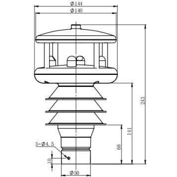 China Resistência UV Anemômetro ultrasônico Protocolo MODBUS Frio à venda