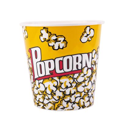 China New Design Biodegradable Disposable Eco Friendly Stored Logo Food Popcorn Buckets For Professional Custom Movie Theaters for sale