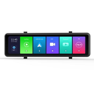 China Factory hot sale NIGHT VISION 10.88 inch black box CarPlay+ Android support carlink GPS navigation car rearview mirror DVR wireless auto for sale