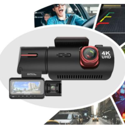 China NIGHT VISION Front 4K+1080P Dual Lens 3 Channel Camera 2k+1080P+1080P Black Box 4K Car Recorder GPS WIFI Camera Dash Cam 2022 for sale