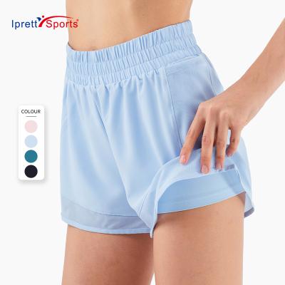 China Womens Breathable Breathable Gym Shorts Custom Side Pockets Training Wear Sports Shorts Girls Running Shorts for sale