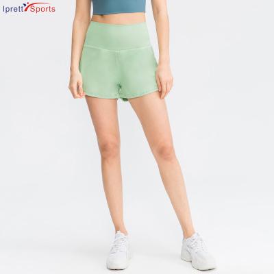 China Breathable New Style Loose Tennis Fitness Shorts Quick Dry Gym Women Running Yoga Shorts High Waist Gym Shorts for sale