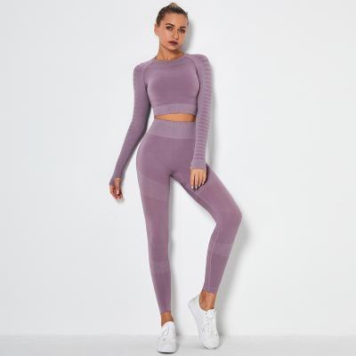 China High Quality Anti-Static Fitness Yoga Women Sets Seamless Style Colors More Option Ladies Training Workout Sets for sale