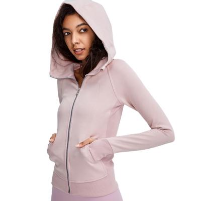 China Breathable Yoga Gym Fitness Clothing Ladies Hoodie Sportswear Cotton Running Training Wear for sale