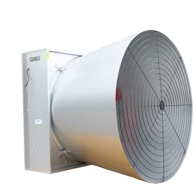 China Building Material Shops 1.1kw Heavy Hammer Nylon Blades Shutter Cone Exhaust Fan For Poultry for sale