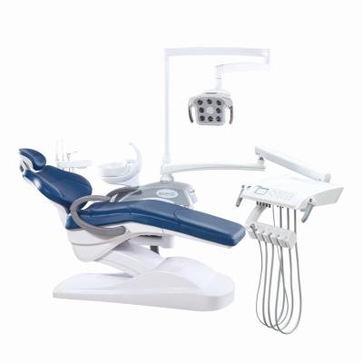 China Micro fiber leather Luxury Dental Unit Full Set OEM/ODM Accept Dental Chair With LED Sensor Light for sale