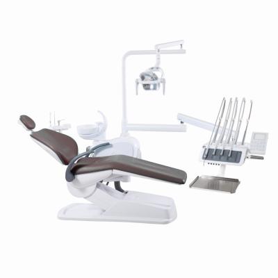 China Dental Clinic Complete Dental Unit with LED Sensor Light Top Mounted Dental Chair for sale