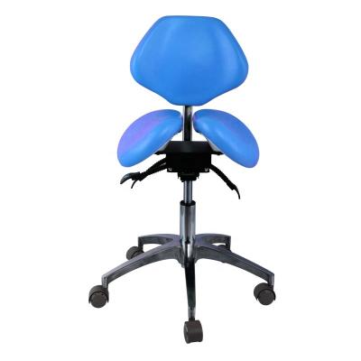 Chine Tabouret à double selle dentaire de couleur bleue confortable avec fonction de relèvement et de chute libre à vendre