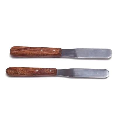 China Edelstahl-Zahnmaterial Mischspatulen Holzgriffe Zahnlabor Zahnputz Spatulen zu verkaufen