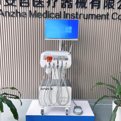 China Full Set Portable Dental Workbench Mobile Dental Clinic Surgical Dental Treatment Cart With Oral Camera for sale