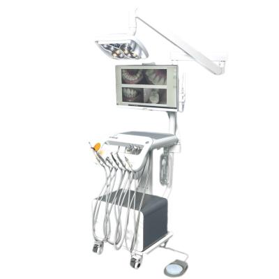 China Factory Mobile Dental Cart With Butterfly Light Portable Dental Treatment Trolley en venta