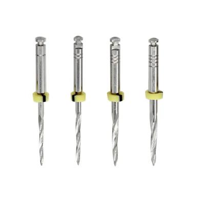 China Dental Stainless Steel Metal Drills Dental Bur Reamers For Fiber Post Dental Clinic Lab Material Dental Root Canal Drills for sale