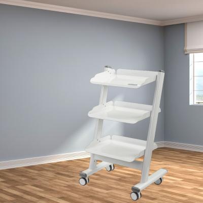 China Hospital Dental Metal Tool Cart 3 Layer Dental Mobile Cart Tools Beauty Salon Storage Trolley for sale