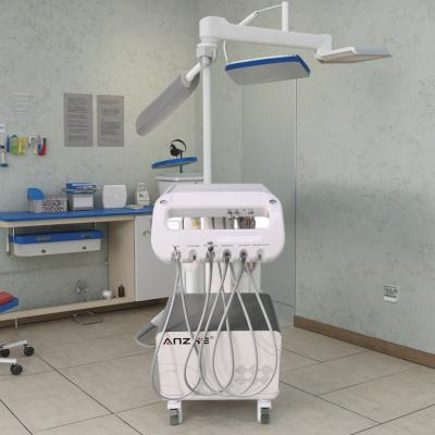 China Foshan Dental Factory Dental Delivery Unit 550W Portable Dental Treatment Unit With Air Compressor Mobile Operation Carts for sale